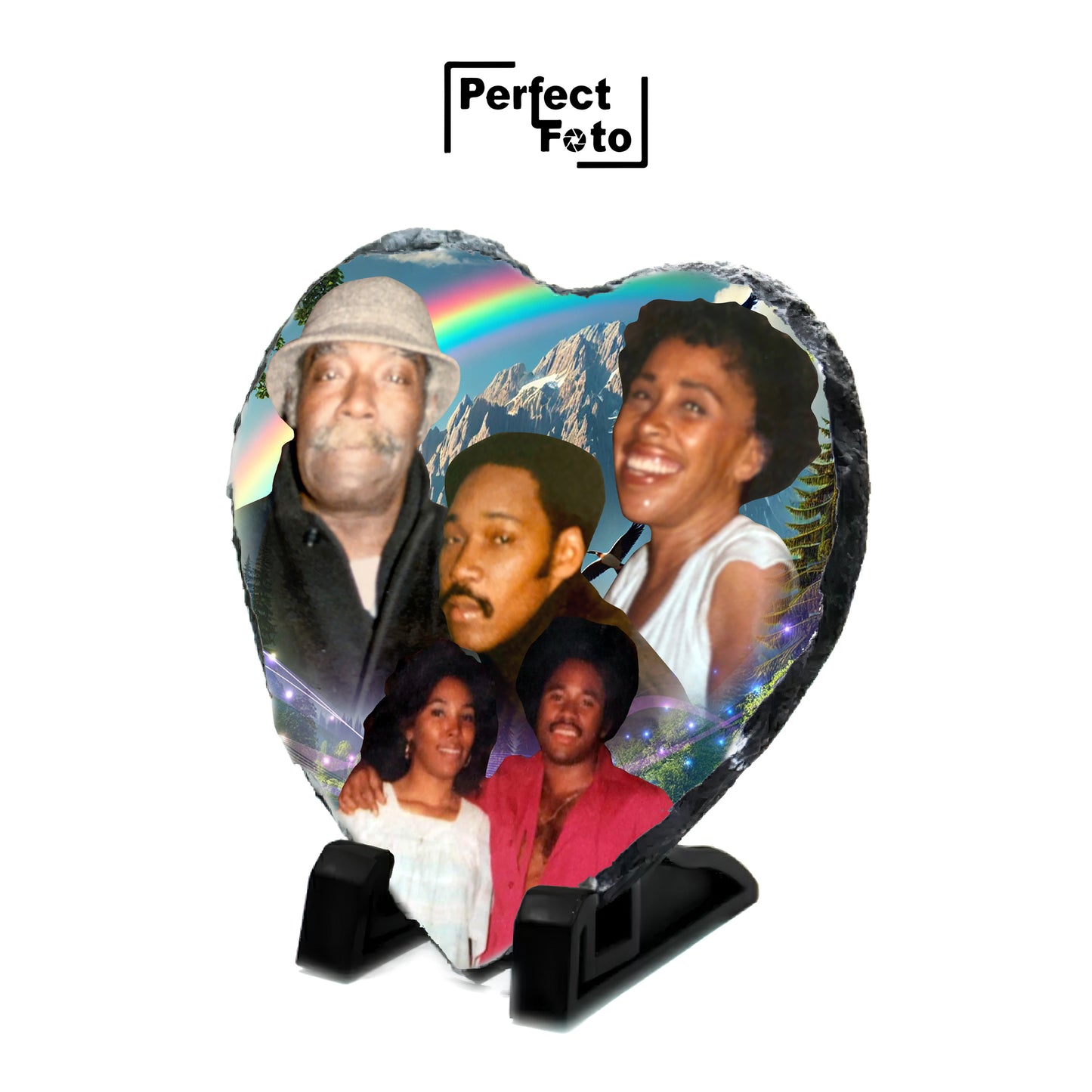 Custom Made Heart Slate Rock Design 3