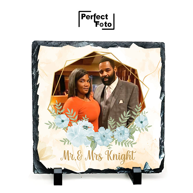 Custom Made Square Slate Rock Design 2