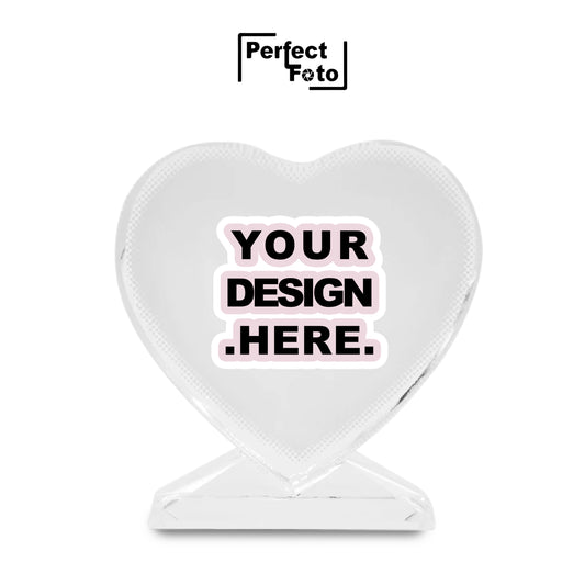 Customized Crystal Sublimation Heart Your Design Here