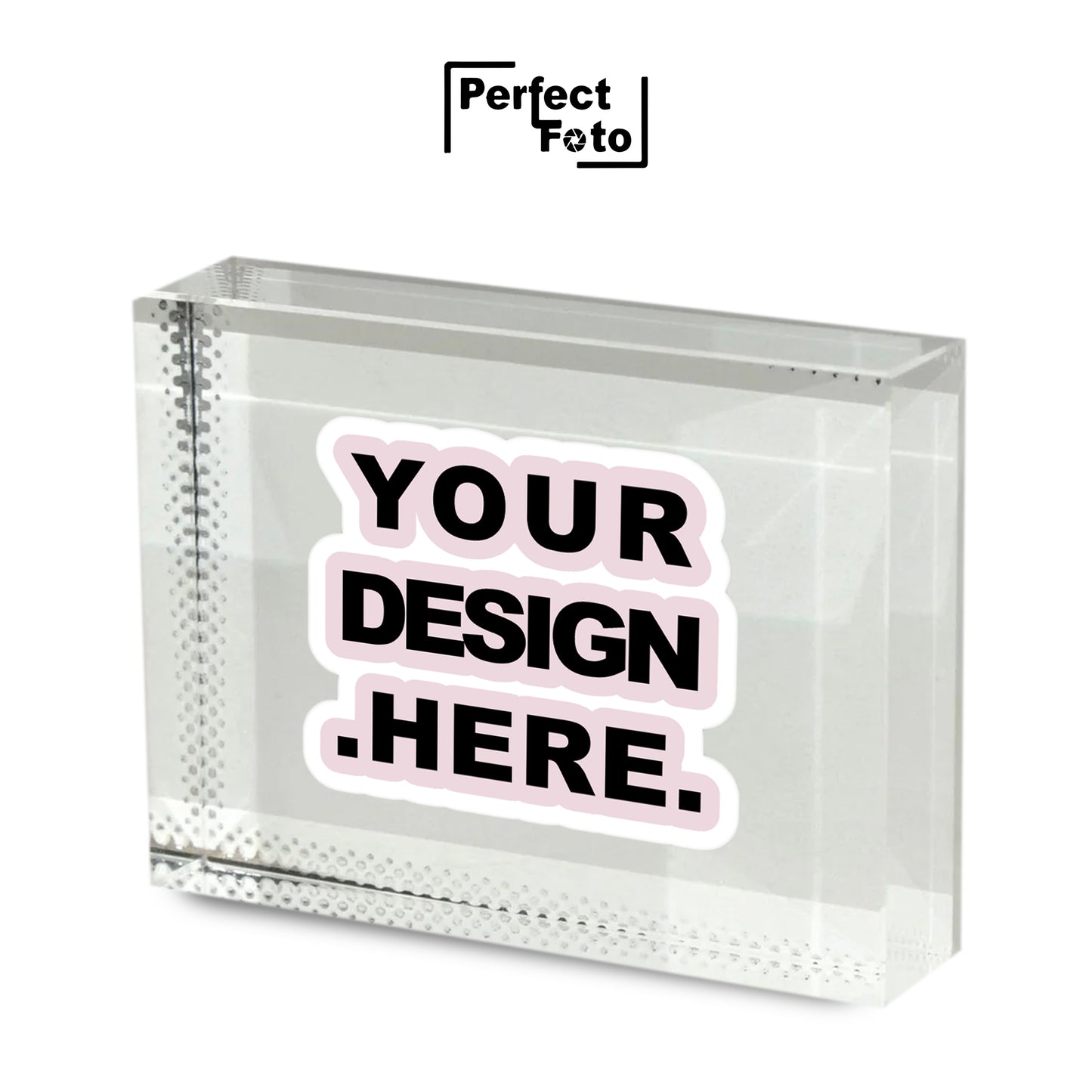 Customized Crystal Sublimation Rectangle Your Design Here