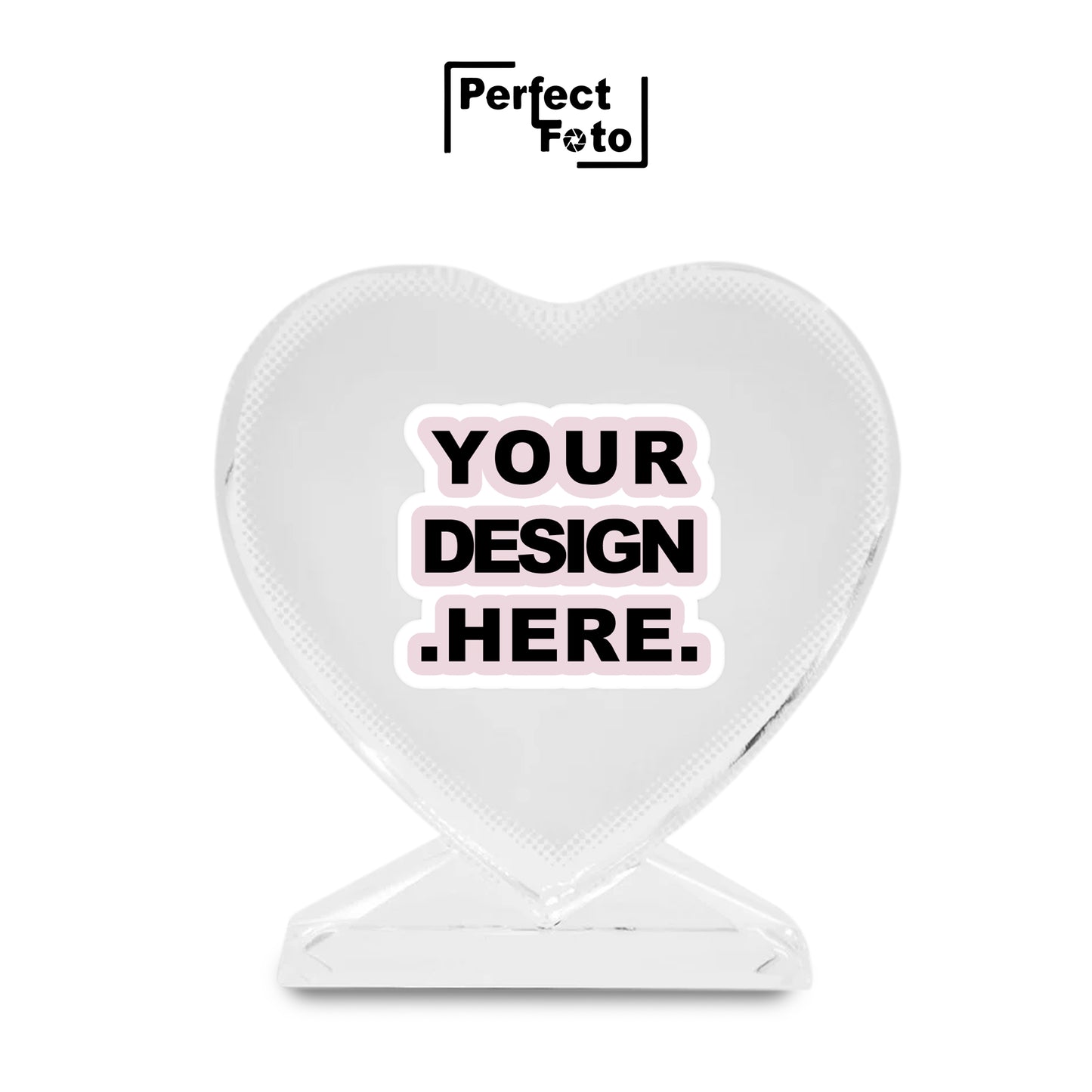 Customized Crystal Sublimation Heart Your Design Here